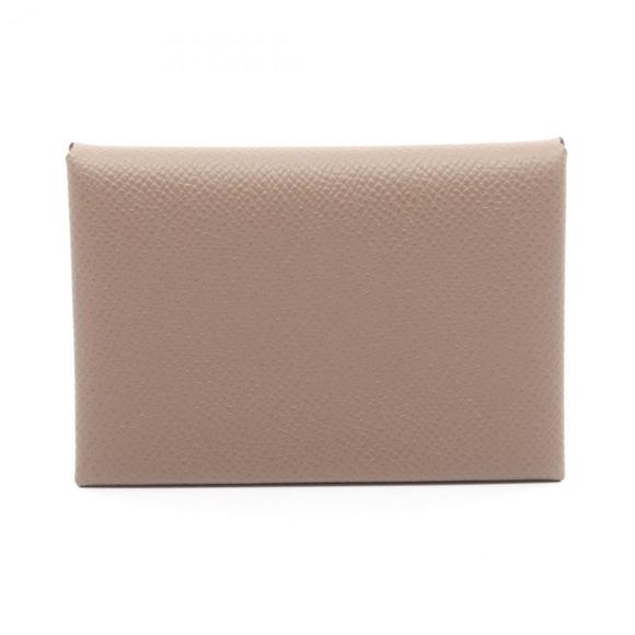 Hermes Hermès Calvi Duo wallet/coin case, leather, Epsom brown, for women - Picture 1 of 5